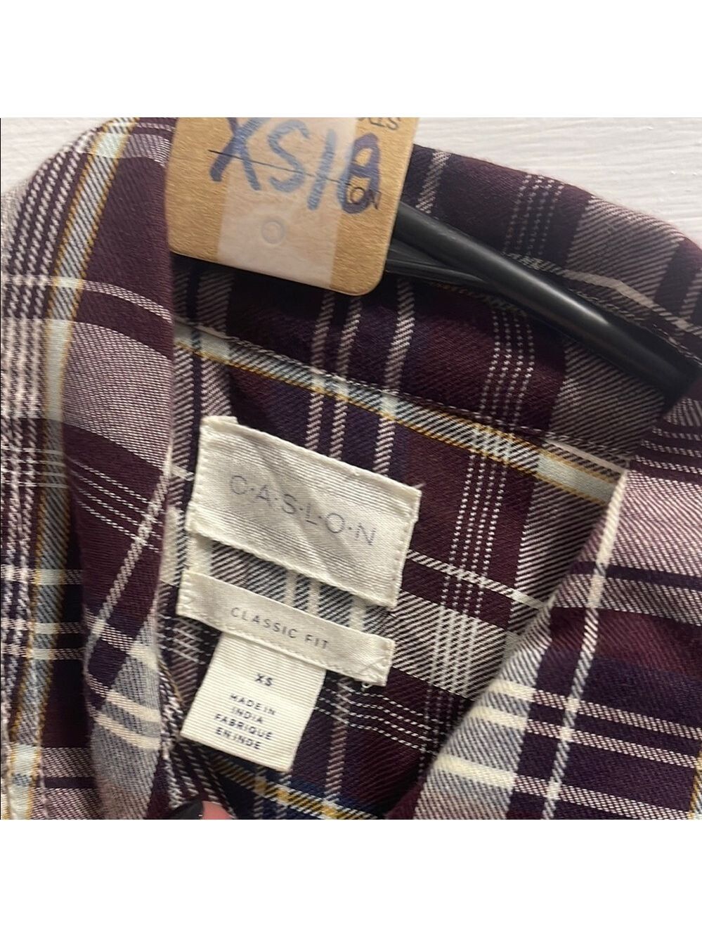 Caslon White and Purple Button Down Shirt Versatile Design - Picture 3 of 5